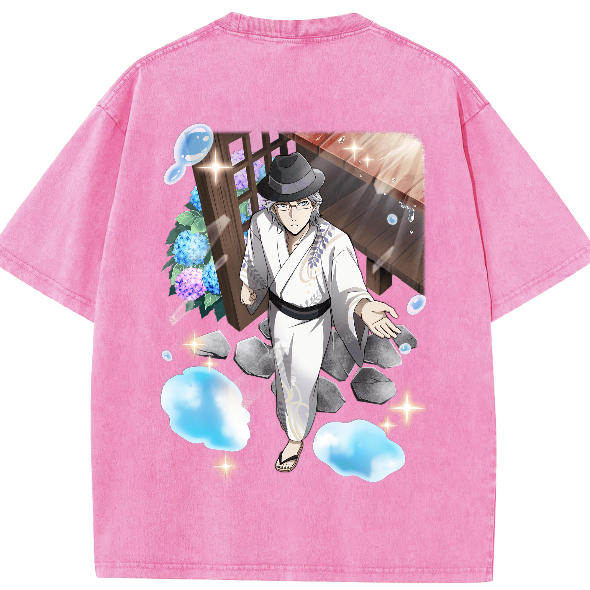 （画像用） 文豪ストレイドッグス Bungo Stray Dogs 綿100% ヴィンテージ風 半袖Tシャツ（背面プリント）